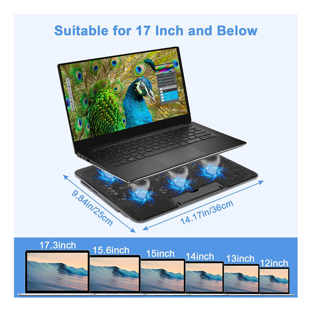 Oyuncu Notebook Soğutucu Stand 6 Fanlı Kademeli Telefon Tutuculu