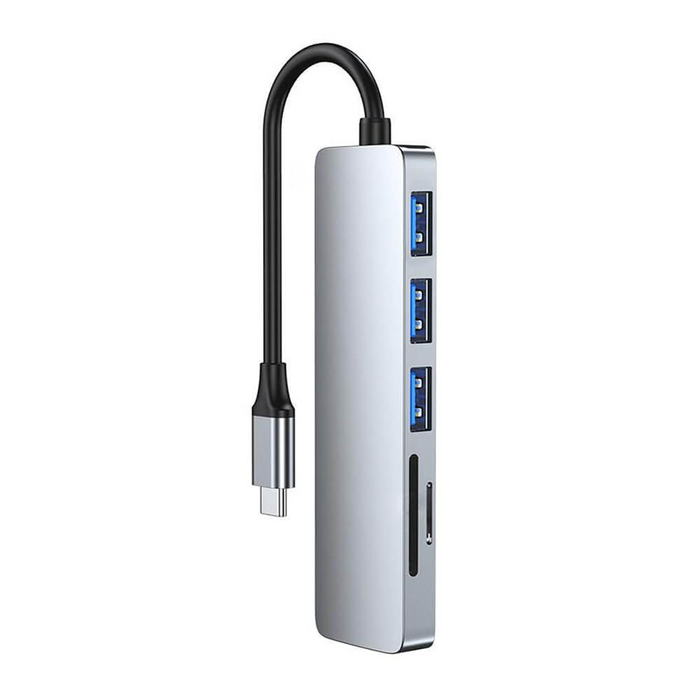 TYPE-C to Hdmi 4K@30Hz Kablo + SD/ TF Kart Okuyucu + USB3.0 + USB2.0 Çevirici Dönüştürücü Adaptör