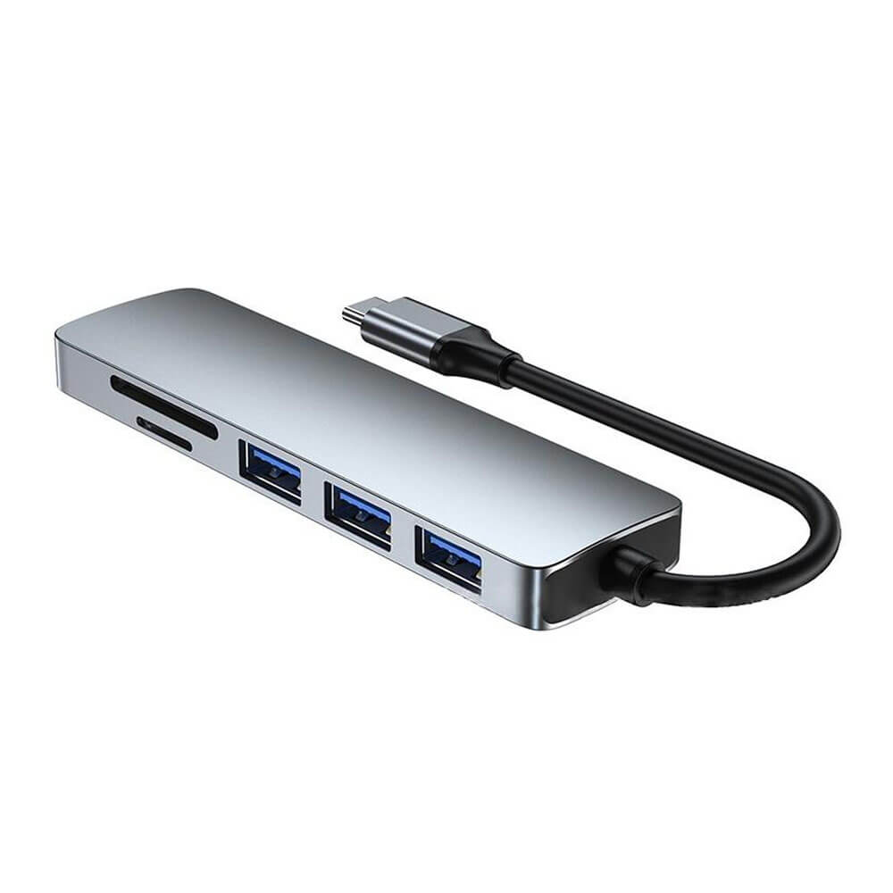 TYPE-C to Hdmi 4K@30Hz Kablo + SD/ TF Kart Okuyucu + USB3.0 + USB2.0 Çevirici Dönüştürücü Adaptör