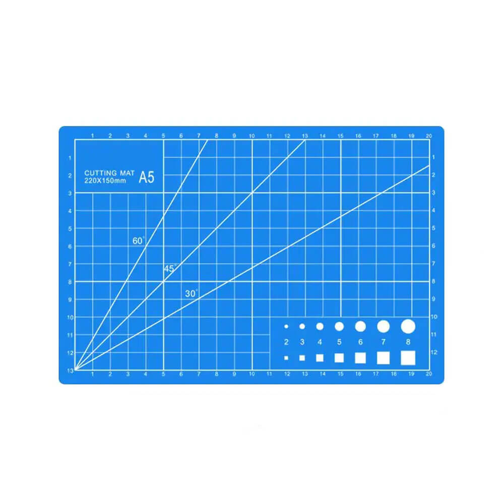 A5 Kesme Matı - Cutting Mat - Kesme Altlığı - Kesim Tablası - 22*15cm - Mavi