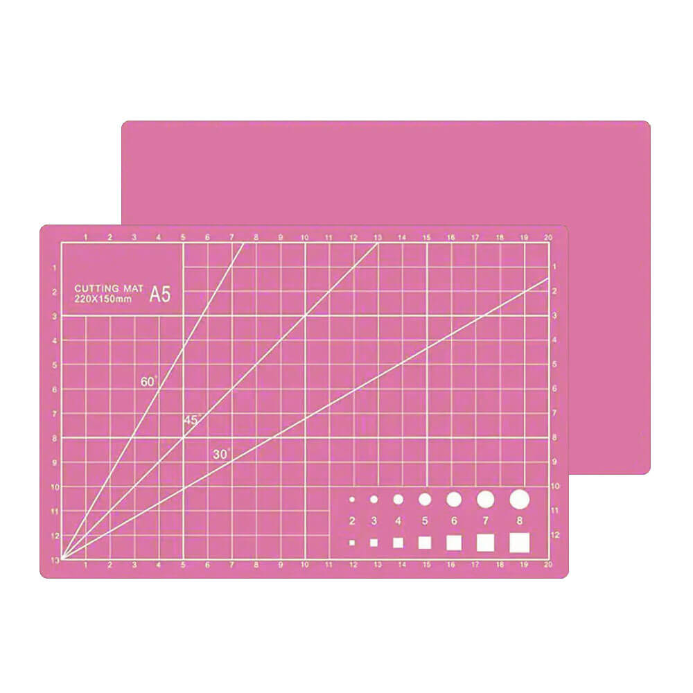 A5 Kesme Matı - Cutting Mat - Kesme Altlığı - Kesim Tablası - 22*15cm - Pembe