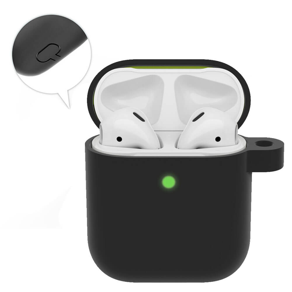 Airpods Silikon Kılıf 1 ve 2 Nesil Uyumlu - Siyah - AP4