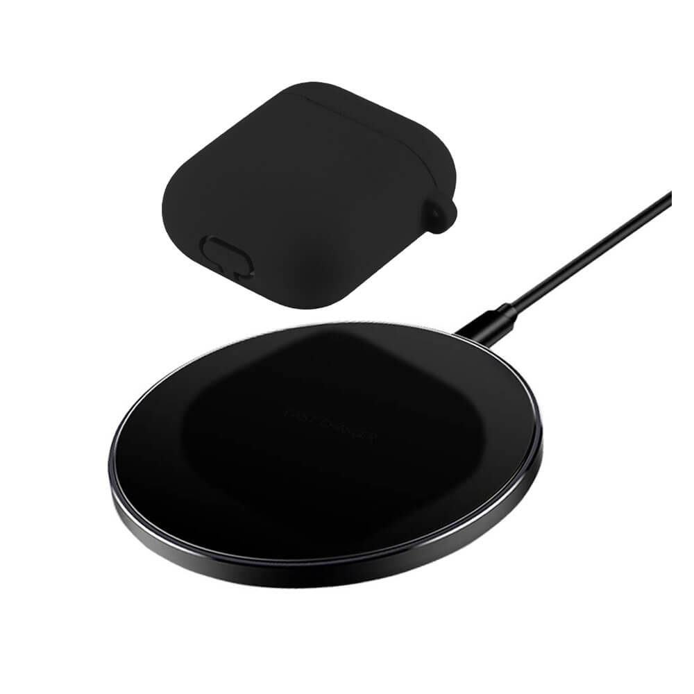 Airpods Silikon Kılıf 1 ve 2 Nesil Uyumlu - Siyah - AP4