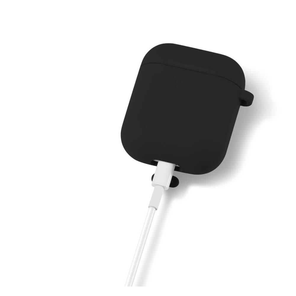 Airpods Silikon Kılıf 1 ve 2 Nesil Uyumlu - Siyah - AP4