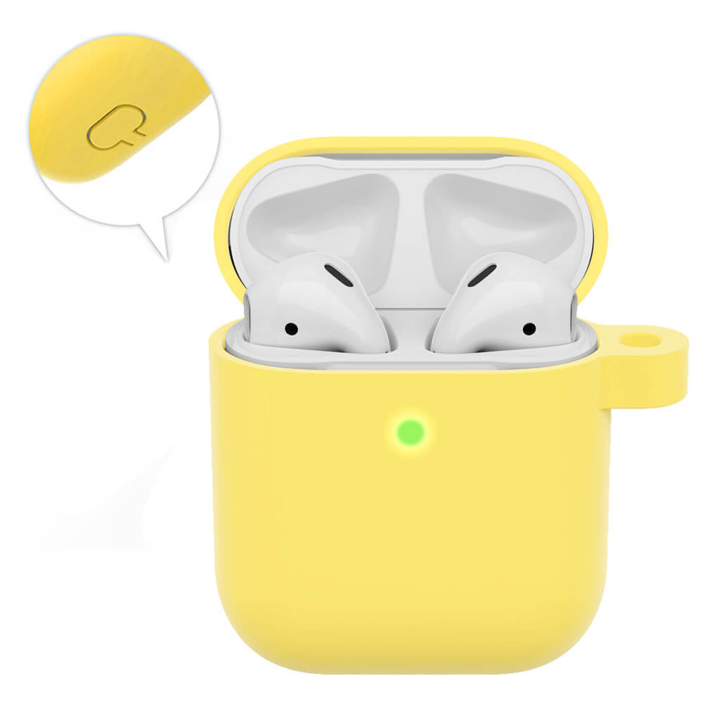 Airpods Silikon Kılıf 1 ve 2 Nesil Uyumlu - Sarı - AP4