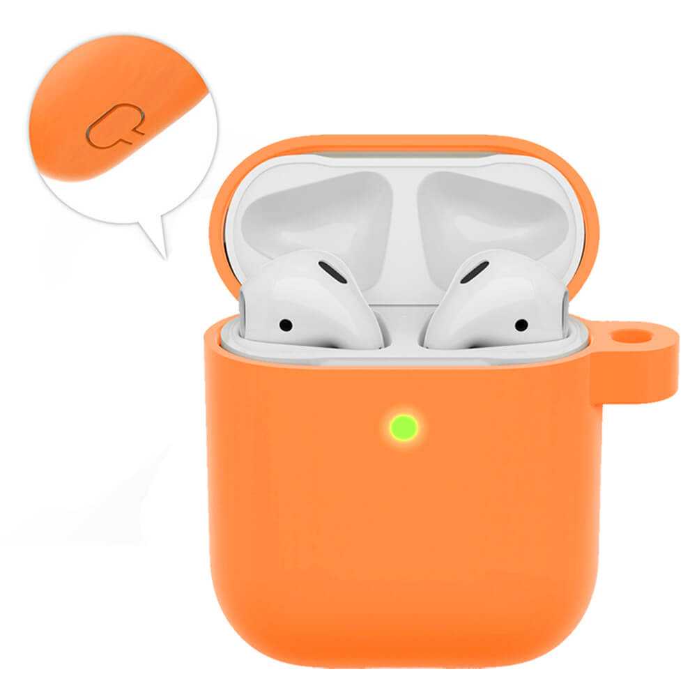 Airpods Silikon Kılıf 1 ve 2 Nesil Uyumlu - Turuncu - AP4