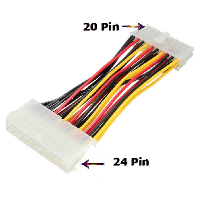 24 Pin 20 Pin ATX Power Dişi Erkek Dönüştürücü Kablo 24 Pin Dişi 20 Pin Erkek