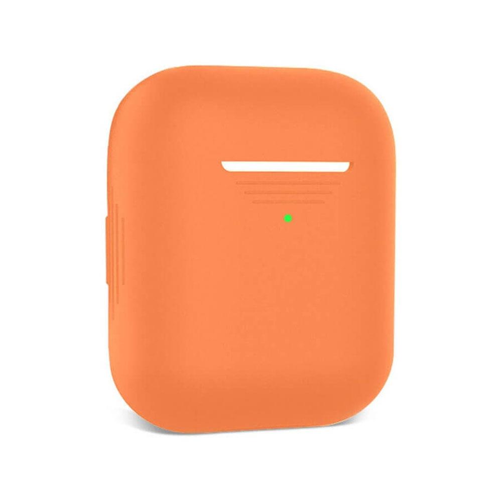 Apple Airpods 1. Ve 2. Nesil Uyumlu Silikon Koruma Kılıfı - Silikon Koruyucu Kılıf - Turuncu - AP1