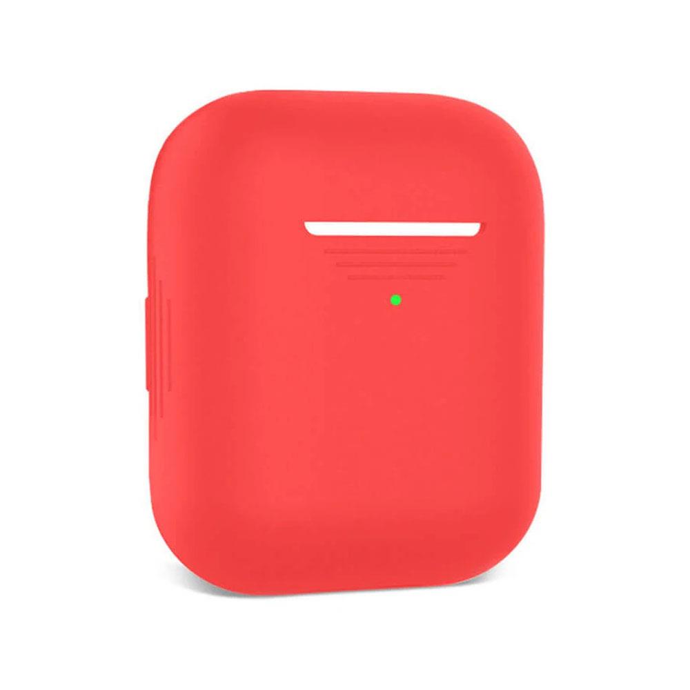 Apple Airpods 1. Ve 2. Nesil Uyumlu Silikon Koruma Kılıfı - Silikon Koruyucu Kılıf - Kırmızı - AP1