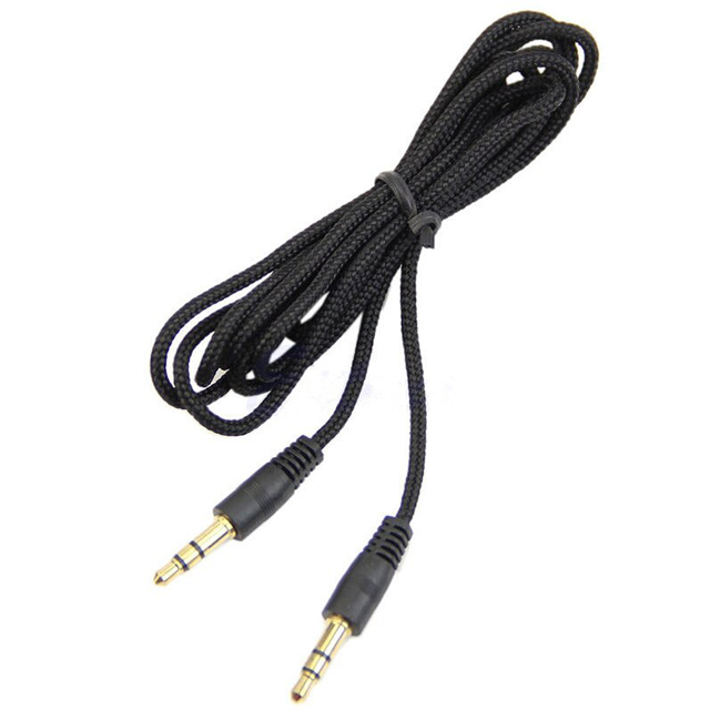 3.5 MM Stereo Erkek Erkek Araç Teyp Cep Telefonu Müzik Ses Bağlantı İpli Aux Kablo 1.5 M