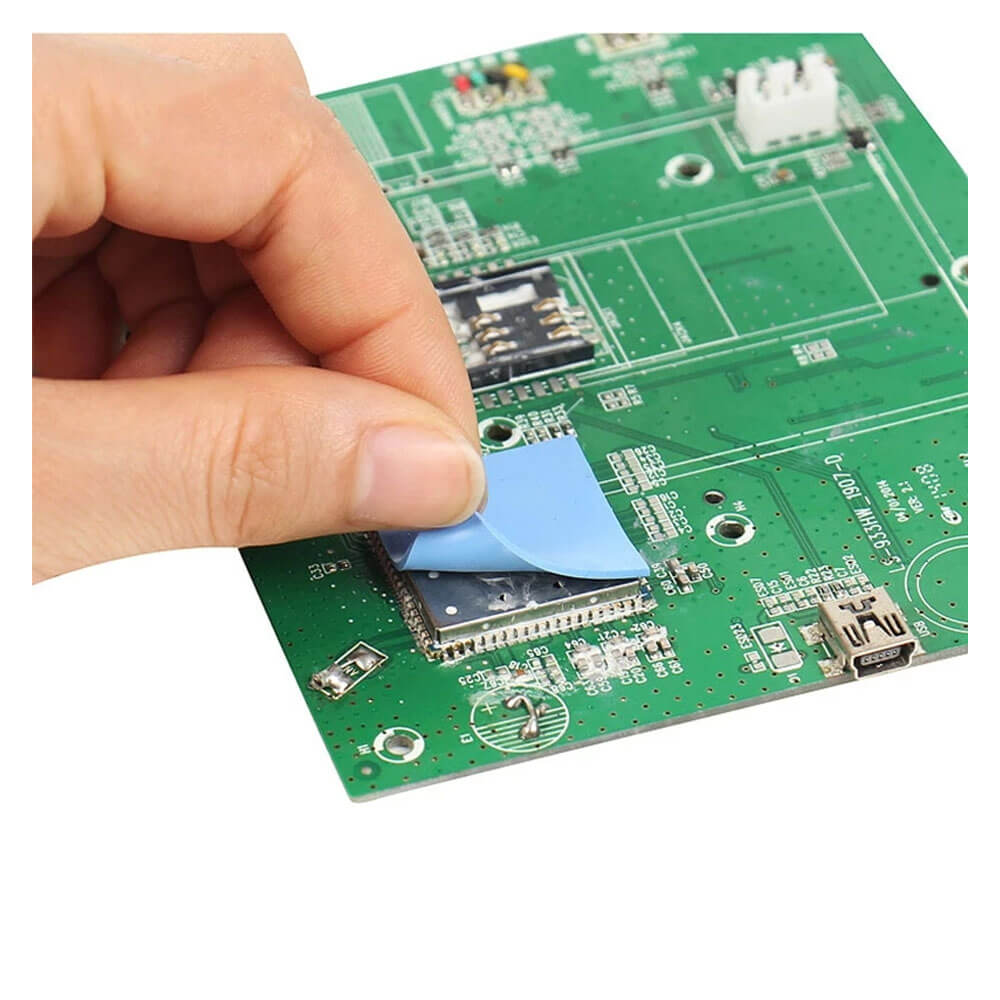 0.5mm 10x10cm Chipset Soğutucu Termal Pad Ped Tek Taraflı Yapışkanlı Mavi 3.6w/mK
