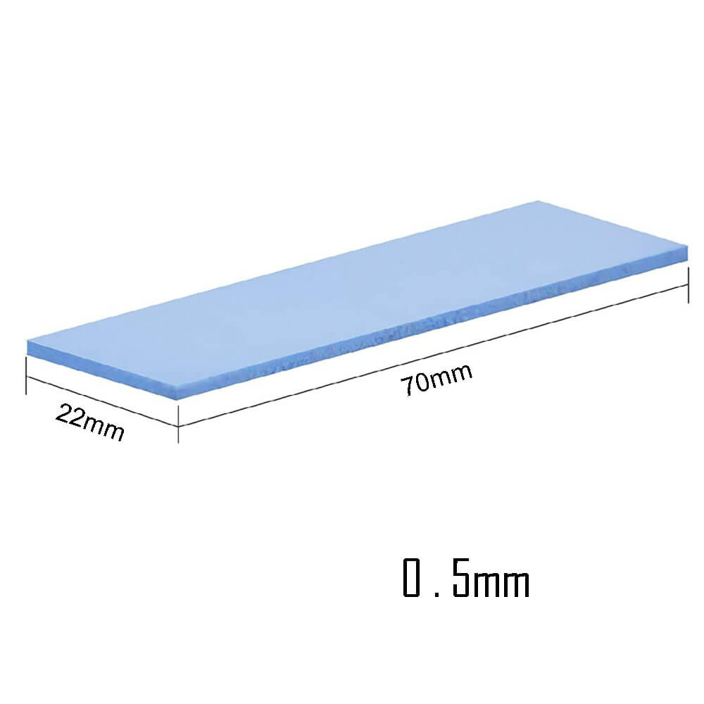 0.5mm - Chipset Soğutucu Termal Pad Ped 22*70mm Mavi 3.6W/m.k - TP25