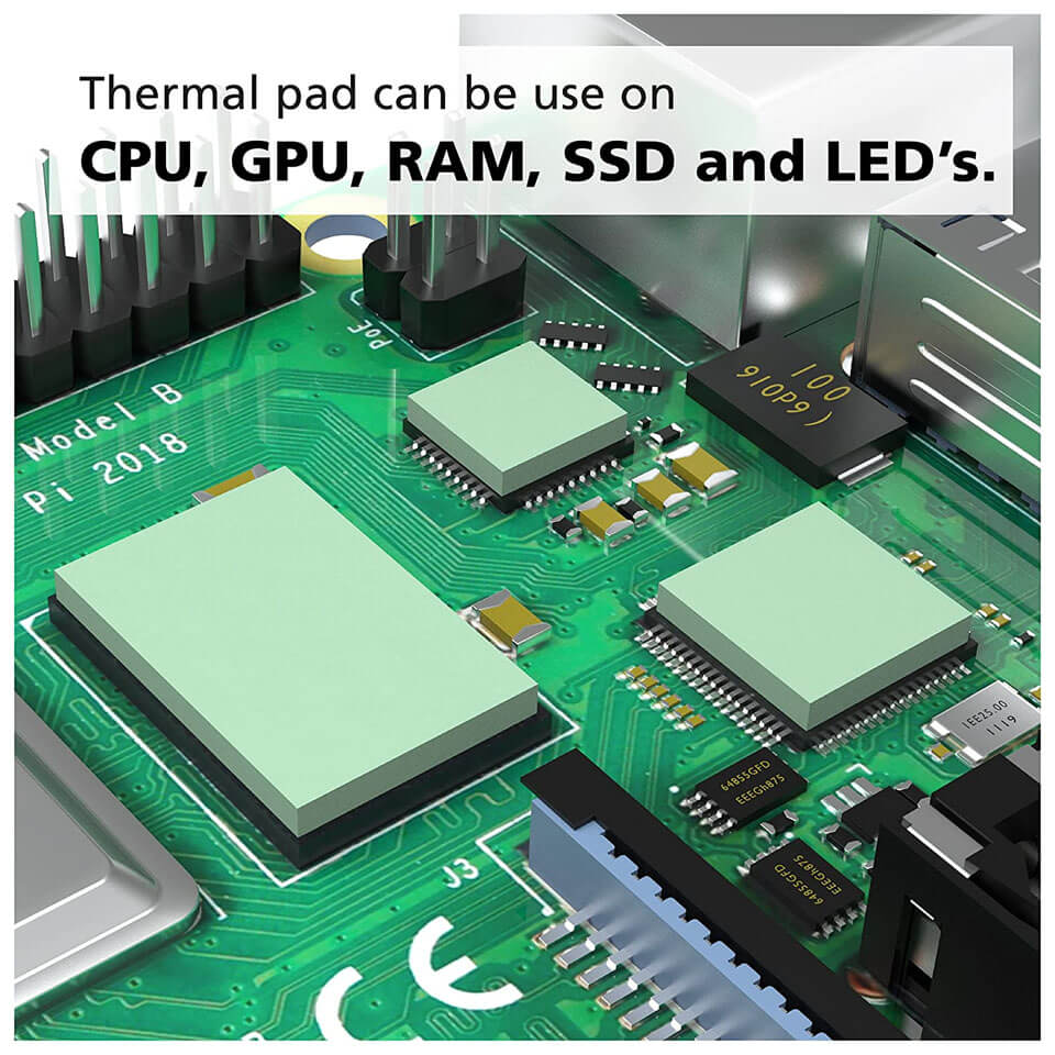 0.5mm 22x70mm Termal Pad M2 Ssd Chipset Soğutucu 7x2cm Silikon İletken Yeşil 6w/mk - TP27