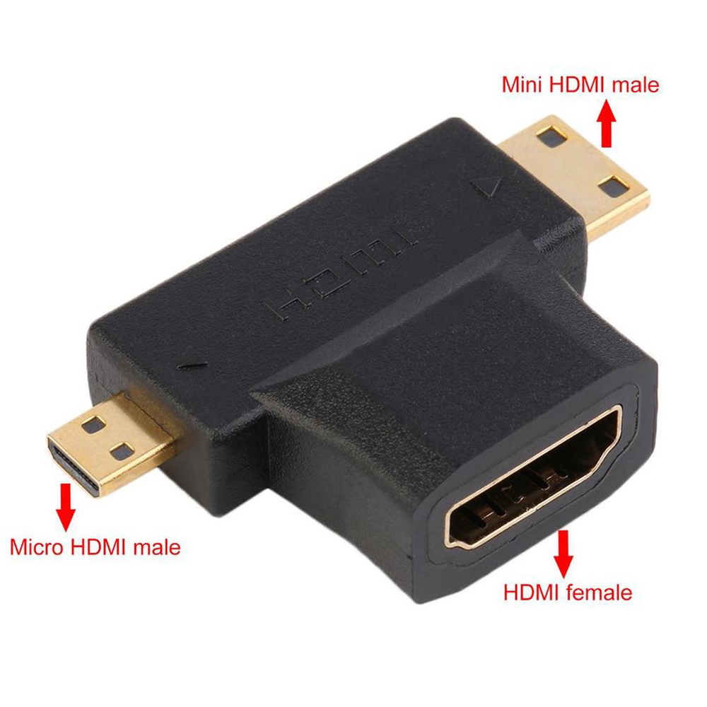 Mini Hdmı Micro Hdmı Ve Hdmı Çevirici Dönüştürücü Adaptör 3 In 1