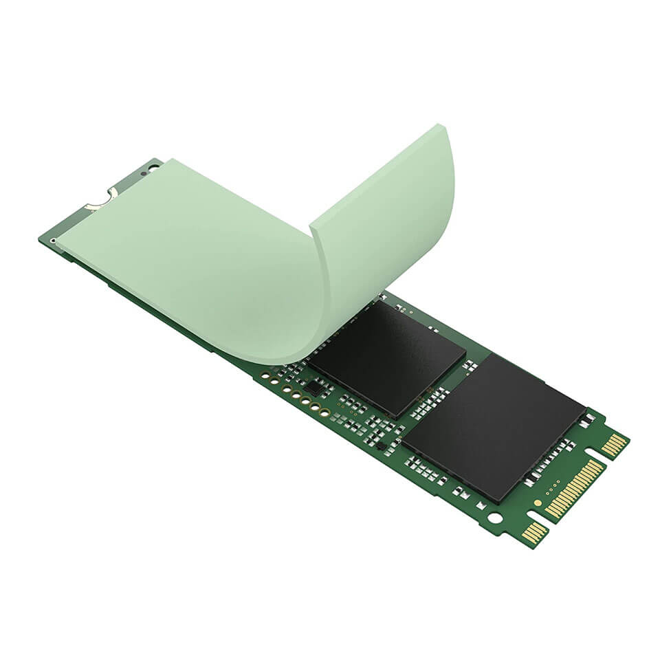 1mm 22x70mm Termal Pad M2 Ssd Chipset Soğutucu 7x2cm Silikon İletken Yeşil 6w/mk - TP28