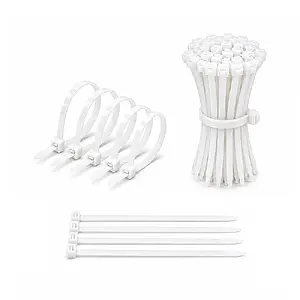 20Cm Kablo Bağı Cırt Kelepçe Kablo Toplama 100 Lü Paket Beyaz
