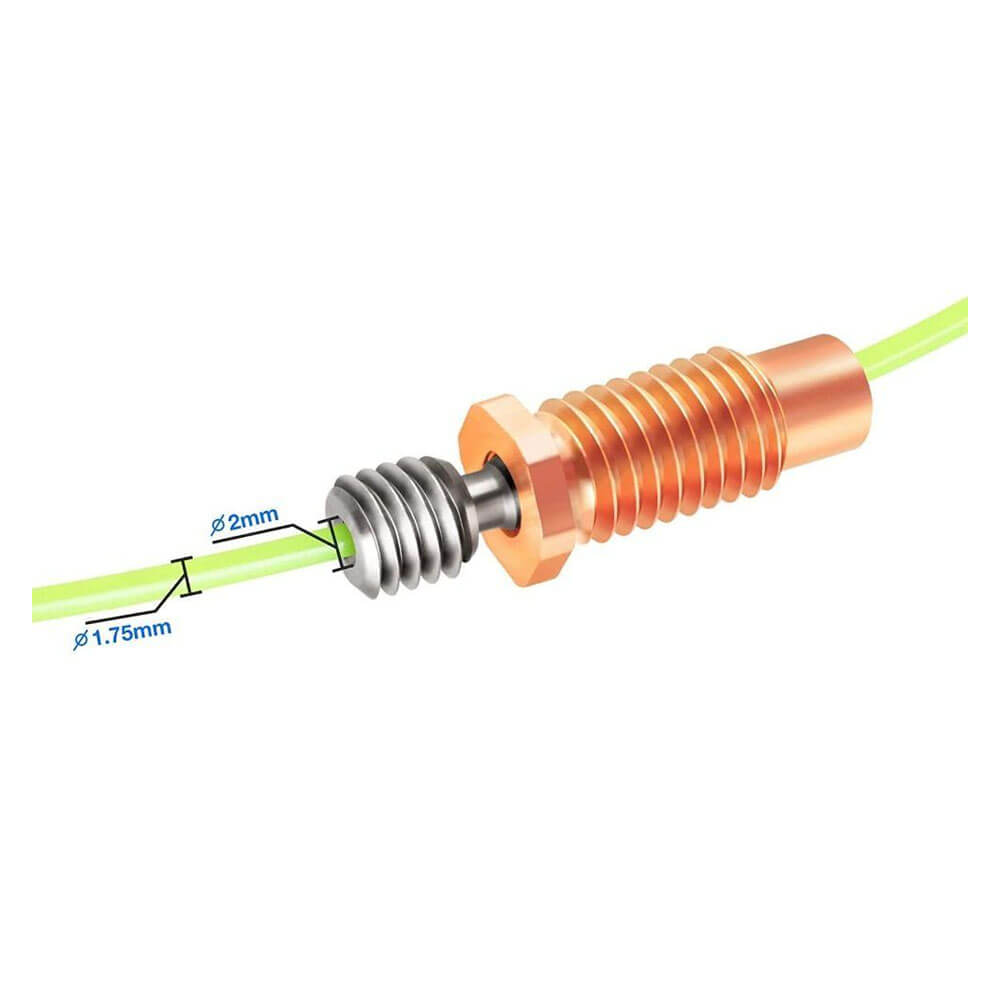3D Yazıcı Titanyum Alaşımlı E3D V6 Hotend 1.75mm Flement Metal Boru Boğazı - GD12