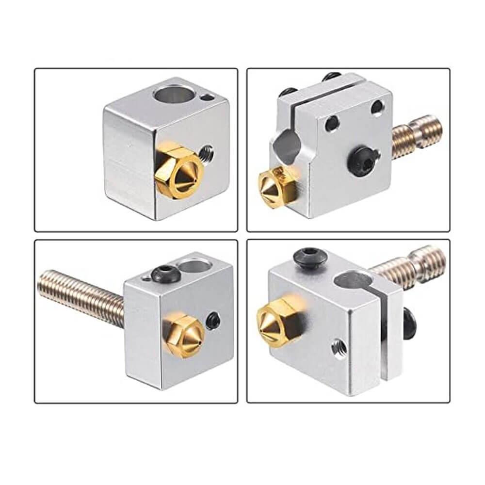 3D Yazıcı Extruder M6 1.75mm/ 0.2mm V5/V6 Pirinç Nozzle Baskı Kafası - GD16