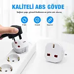 İngiliz Dubai Hong Kong Fiş Adaptör Çevirici - İngiliz-Türk Dönüştürücü Priz Adaptör