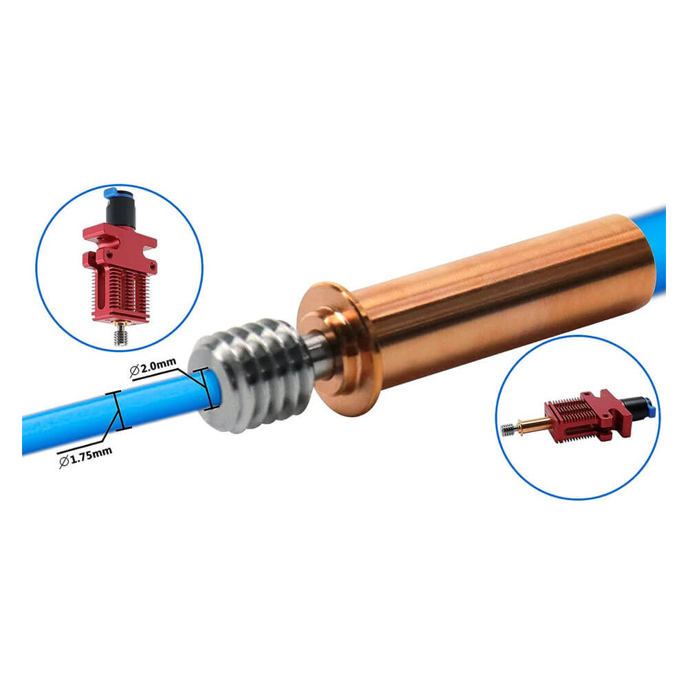 3D Yazıcı Titanyum Alaşımlı Barel CR-6 SE Hotend 1.75mm Flement Metal Boru Boğazı - GD15
