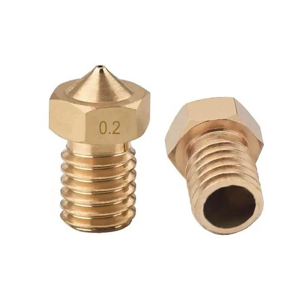 3D Yazıcı Extruder M6 3.0mm/ 0.2mm V5/V6 Pirinç Nozzle Baskı Kafası - GD23
