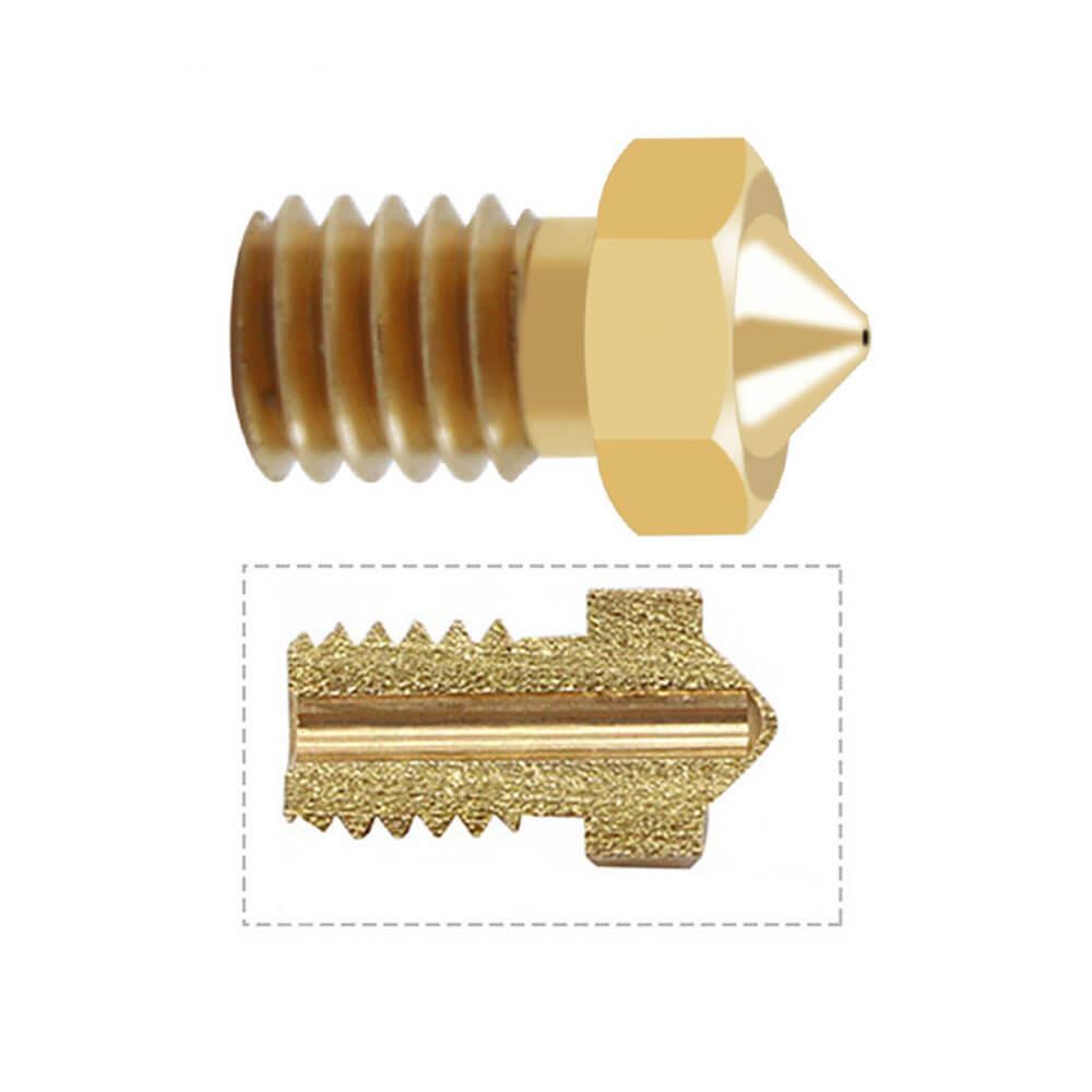 3D Yazıcı Extruder M6 1.75mm/ 1.0mm V5/V6 Pirinç Nozzle Baskı Kafası - GD22