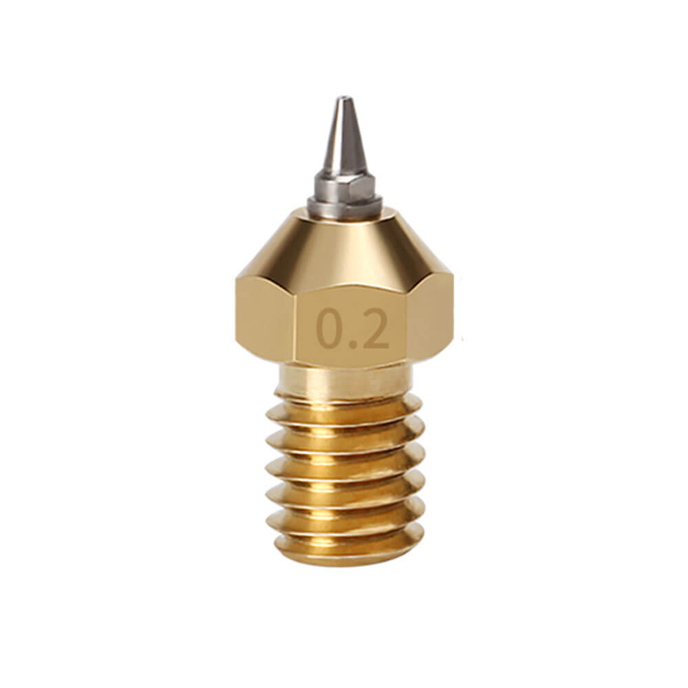 3D Yazıcı Nozzle M6 V5 V6 E3d Paslanmaz Çelik Pirinç MK8 Ekstrüder Memesi Baskı Kafası 0.2mm 1.75mm - GD47