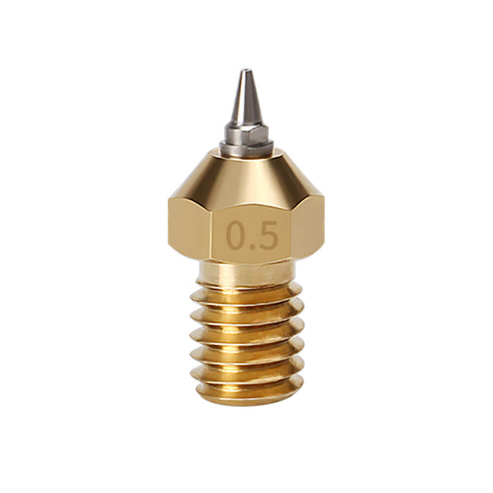 3D Yazıcı Nozzle M6 V5 V6 E3d Paslanmaz Çelik Pirinç MK8 Ekstrüder Memesi Baskı Kafası 0.5mm 1.75mm - GD50