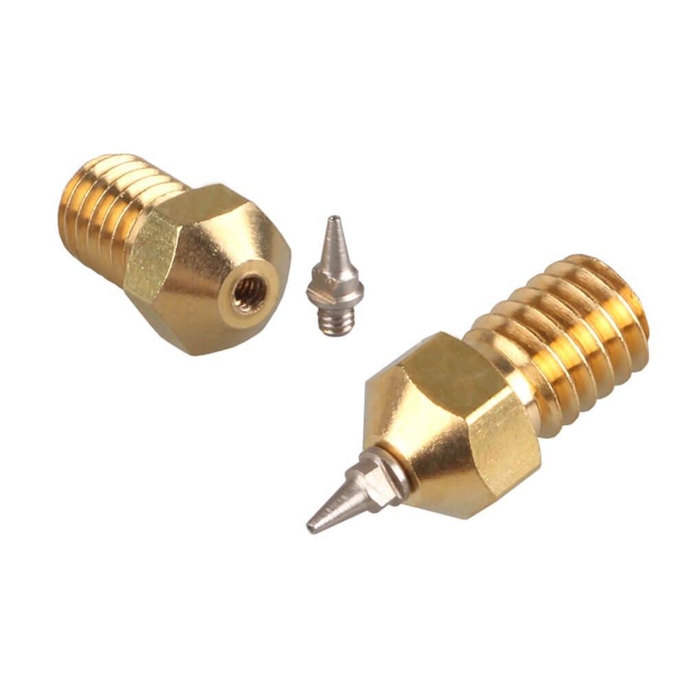 3D Yazıcı Nozzle M6 V5 V6 E3d Paslanmaz Çelik Pirinç MK8 Ekstrüder Memesi Baskı Kafası 0.5mm 1.75mm - GD50