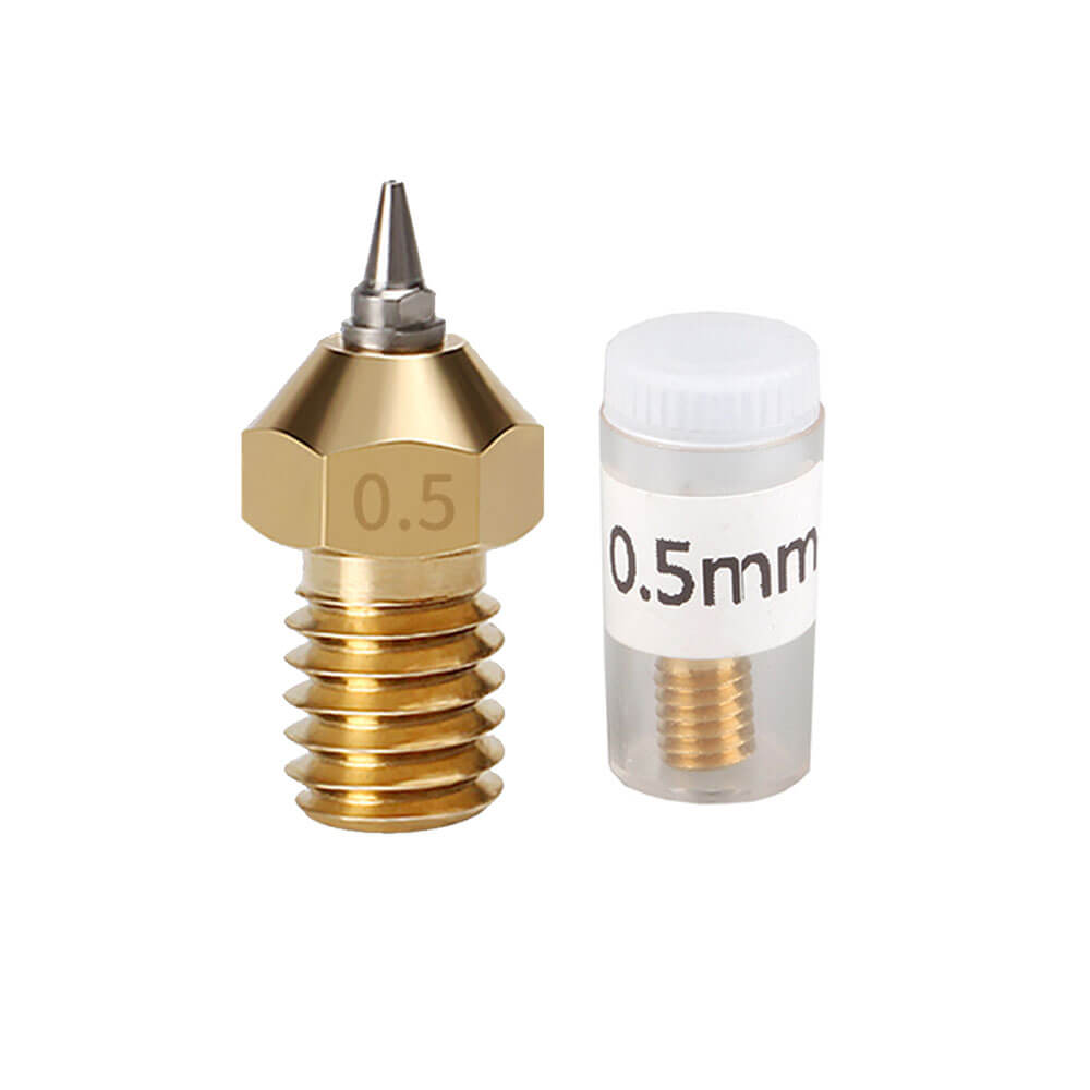 3D Yazıcı Nozzle M6 V5 V6 E3d Paslanmaz Çelik Pirinç MK8 Ekstrüder Memesi Baskı Kafası 0.5mm 1.75mm - GD50