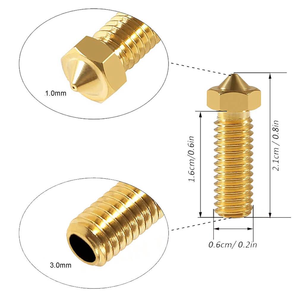 3D Yazıcı Extruder M6 Filament 3.0mm/ 1.2mm Baskı Kafası Volkan Nozzle - GD59