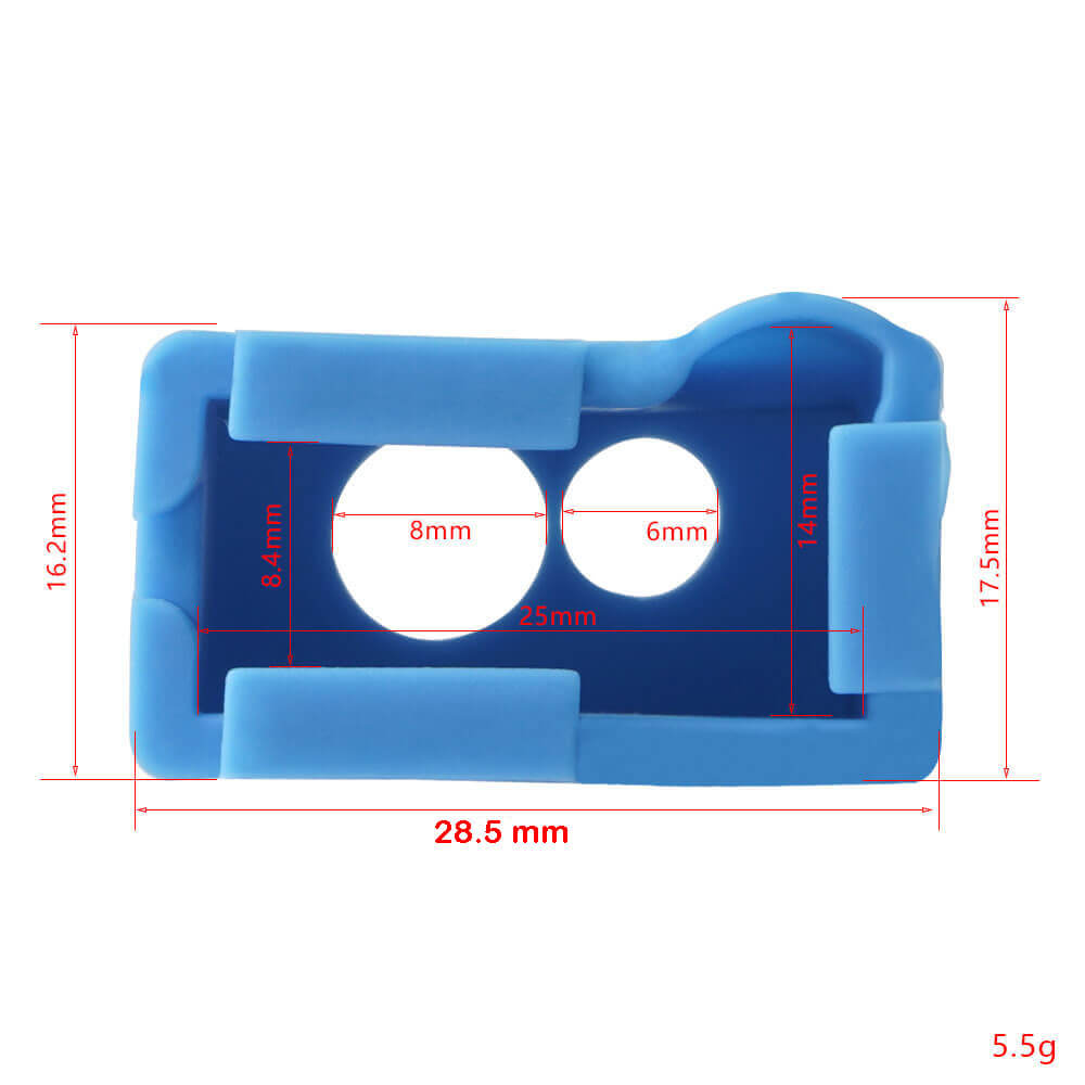 E3D Volcano PT100 Isıtma Alüminyum Blok Silikon Koruyucu Kılıf - Mavi - GD63