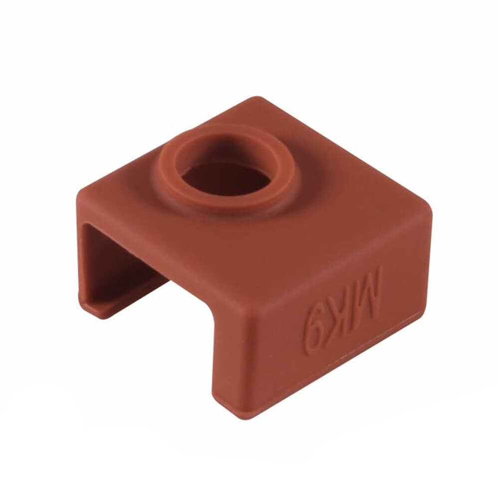 E3D-V6 Geliştirilmiş Yüksek Sıcaklığa Dayanıklı MK8/MK9 Alüminyum Isıtıcı Blok Silikon Kılıfı - Kırmızı - GD69