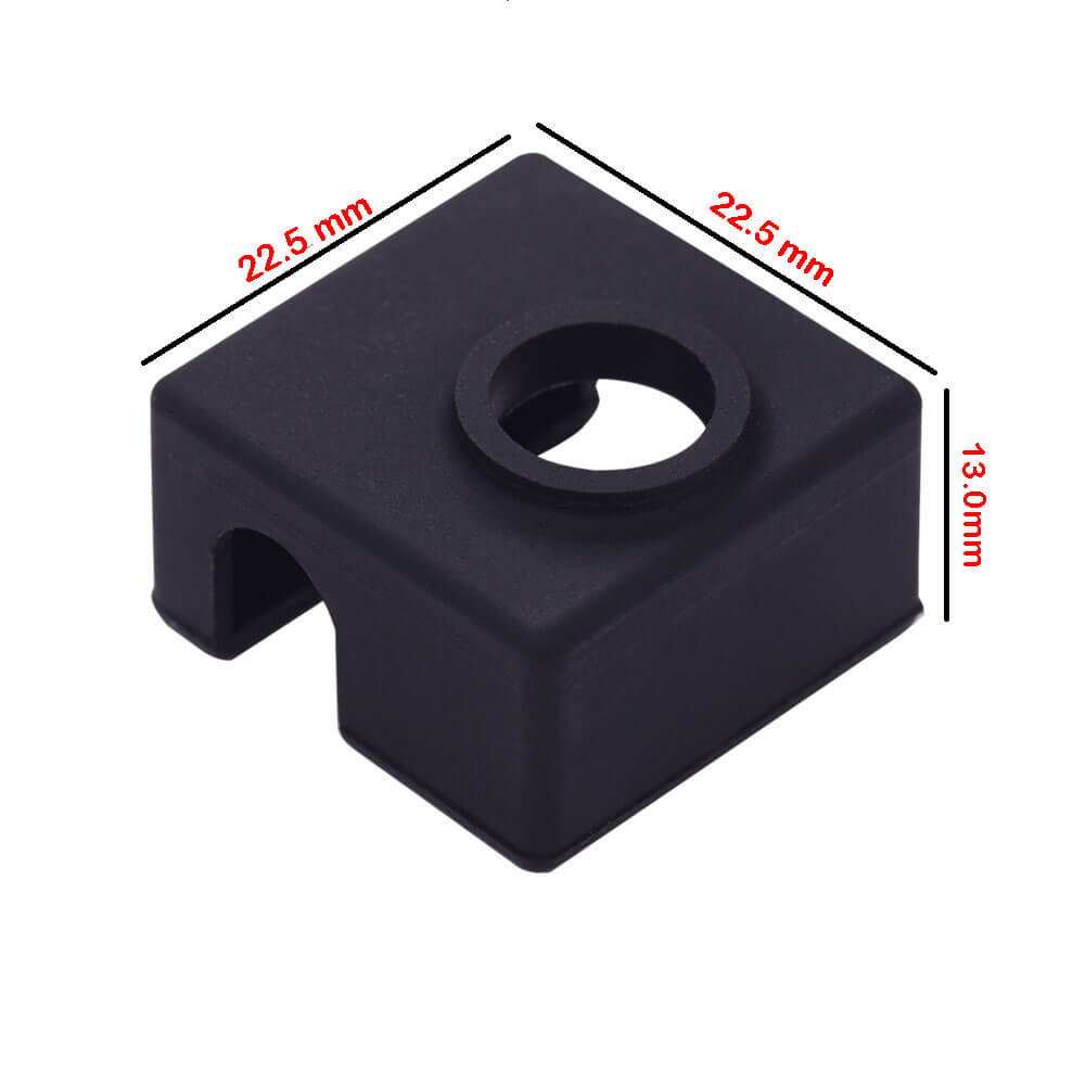 E3D-V6 Geliştirilmiş Yüksek Sıcaklığa Dayanıklı MK7/MK8/MK9 Alüminyum Isıtıcı Blok Silikon Kılıfı - Siyah -GD74