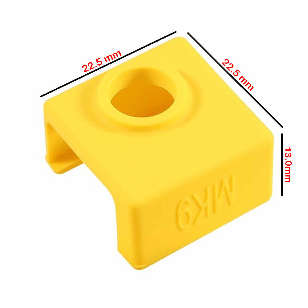 E3D-V6 Geliştirilmiş Yüksek Sıcaklığa Dayanıklı MK7/MK8/MK9 Alüminyum Isıtıcı Blok Silikon Kılıfı - Sarı - GD76