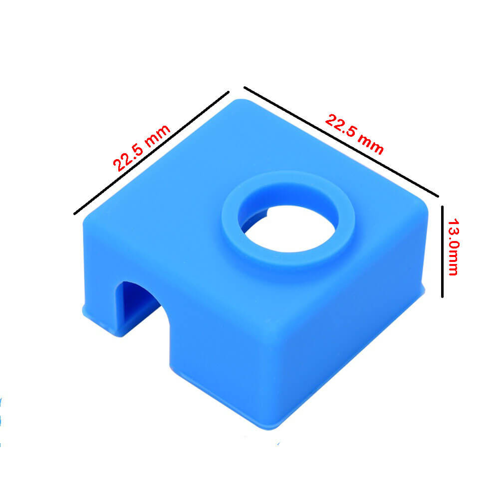 E3D-V6 Geliştirilmiş Yüksek Sıcaklığa Dayanıklı MK8/MK9 Alüminyum Isıtıcı Blok Silikon Kılıfı - Mavi - GD78