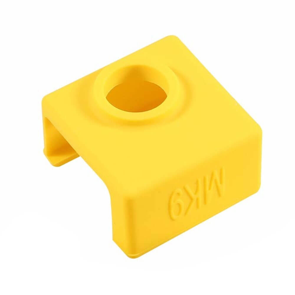 E3D-V6 Geliştirilmiş Yüksek Sıcaklığa Dayanıklı MK8/MK9 Alüminyum Isıtıcı Blok Silikon Kılıfı - Sarı - GD81