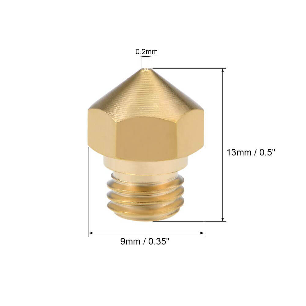 3D Yazıcı MK10 Extruder 1.75mm/ 0.2mm Baskı Kafası Nozzle - GD90