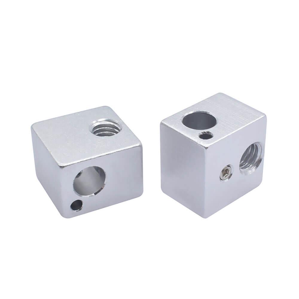 3D Yazıcı E3D V5 Isıtıcı Blok Baskı Kafası J Kafa Çift Taraflı 16x16x12mm Alüminyum Blok