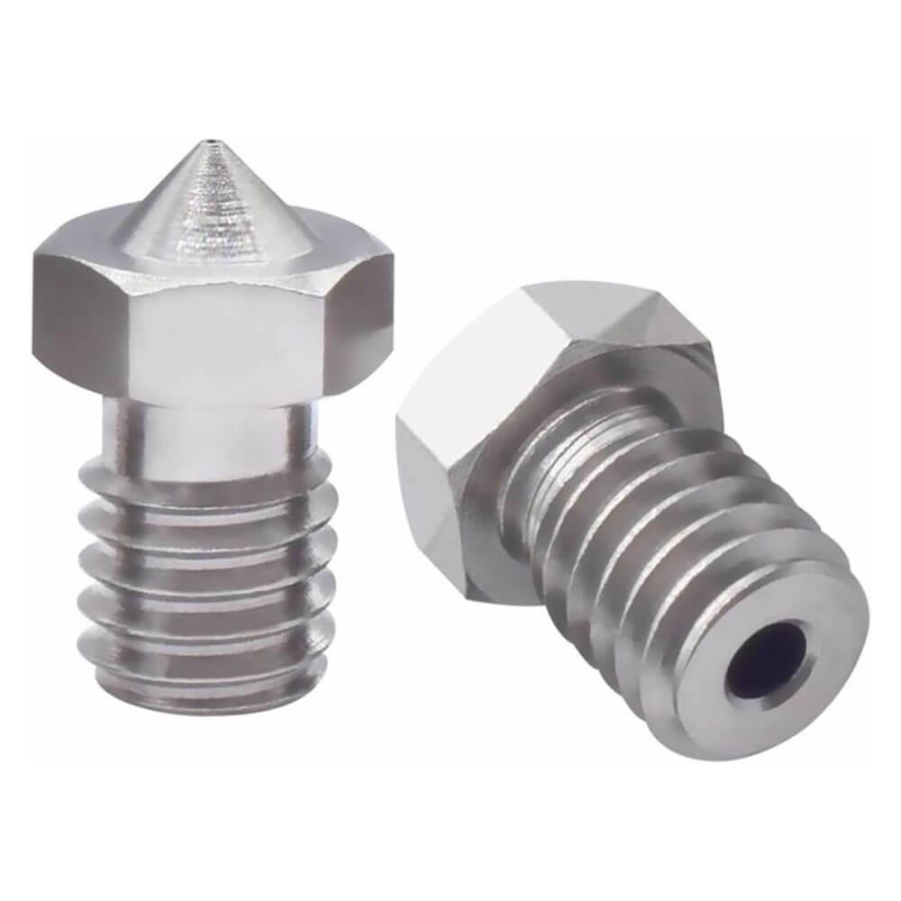 3D Yazıcı E3D V5-V6 MK8 Extruder 1.75mm / 0.2mm Paslanmaz Çelik Nozzle M6