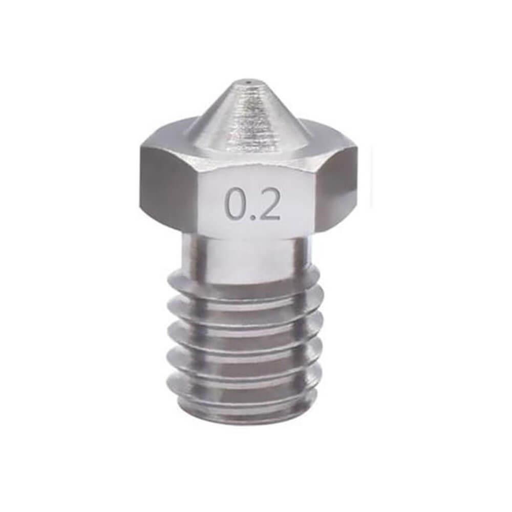 3D Yazıcı E3D V5-V6 MK8 Extruder 1.75mm / 0.2mm Paslanmaz Çelik Nozzle M6