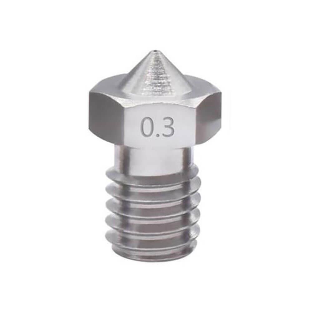 3D Yazıcı E3D V5-V6 MK8 Extruder 1.75mm/0.3mm Paslanmaz Çelik Nozzle M6 - GD106