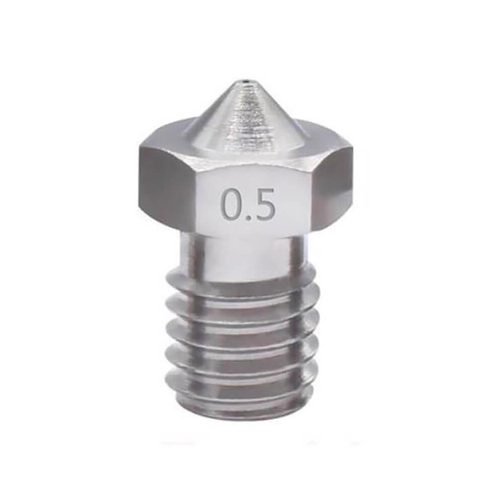 3D Yazıcı E3D V5-V6 MK8 Extruder 1.75mm/0.5mm Paslanmaz Çelik Nozzle M6 - GD108