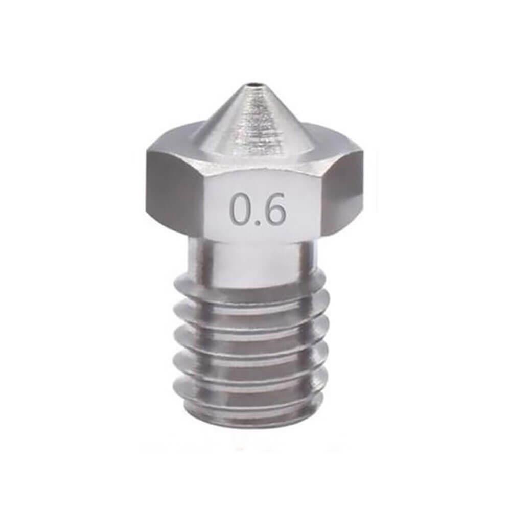 3D Yazıcı E3D V5-V6 MK8 Extruder 1.75mm/0.6mm Paslanmaz Çelik Nozzle M6 - GD109