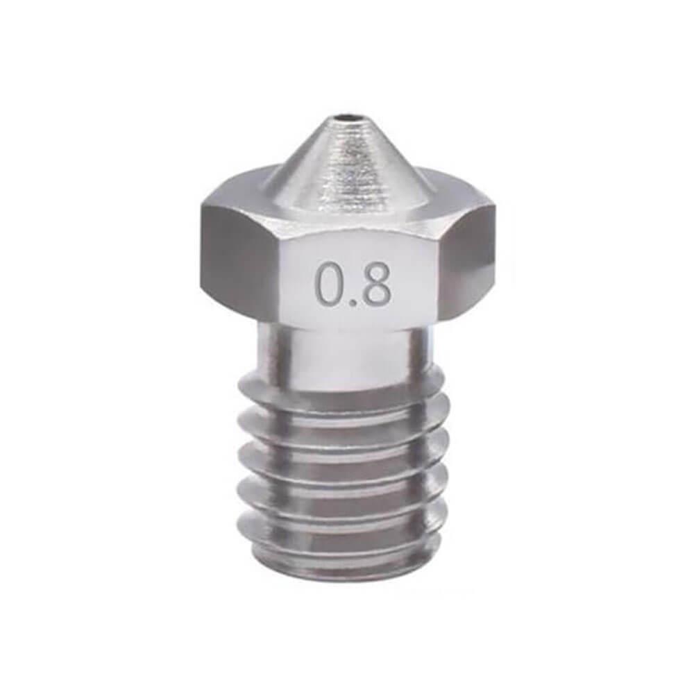 3D Yazıcı E3D V5-V6 MK8 Extruder 1.75mm/0.8mm Paslanmaz Çelik Nozzle M6 - GD110