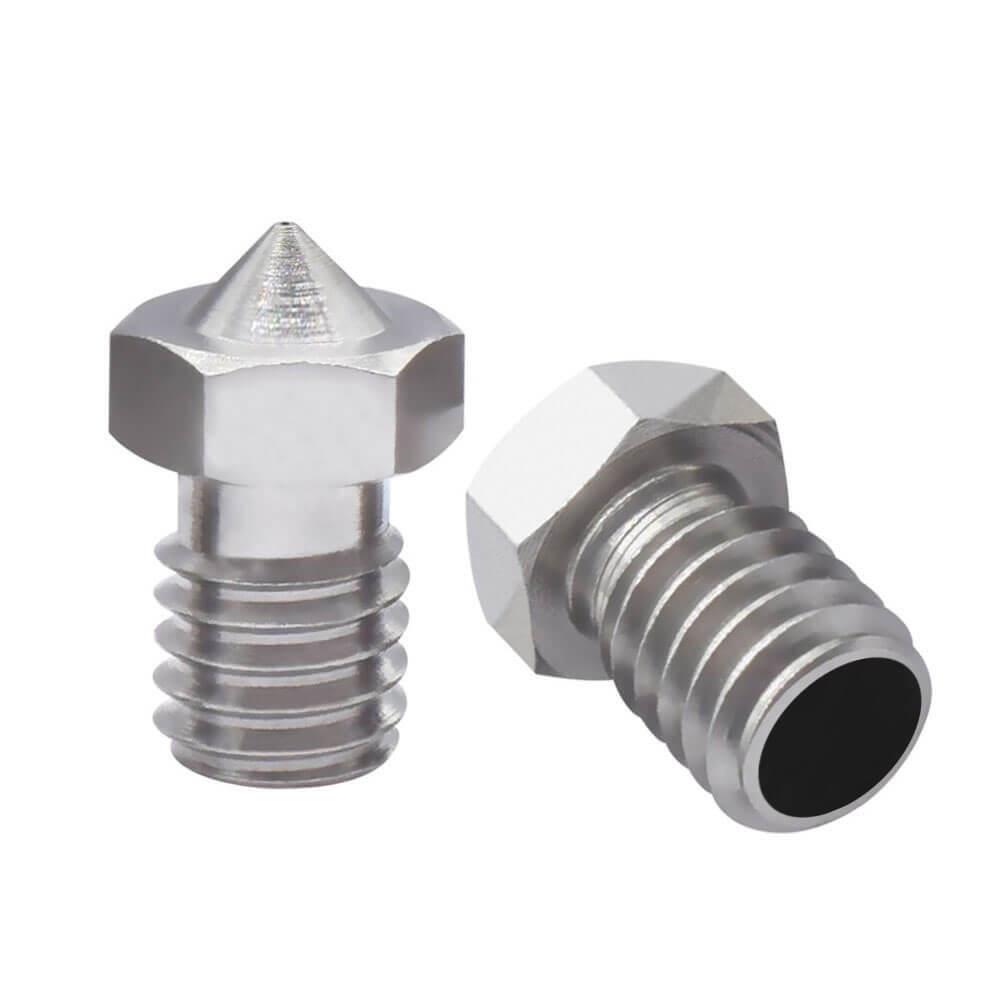 3D Yazıcı E3D V5-V6 MK8 Extruder 3mm/0.4mm Paslanmaz Çelik Nozzle M6 - GD112