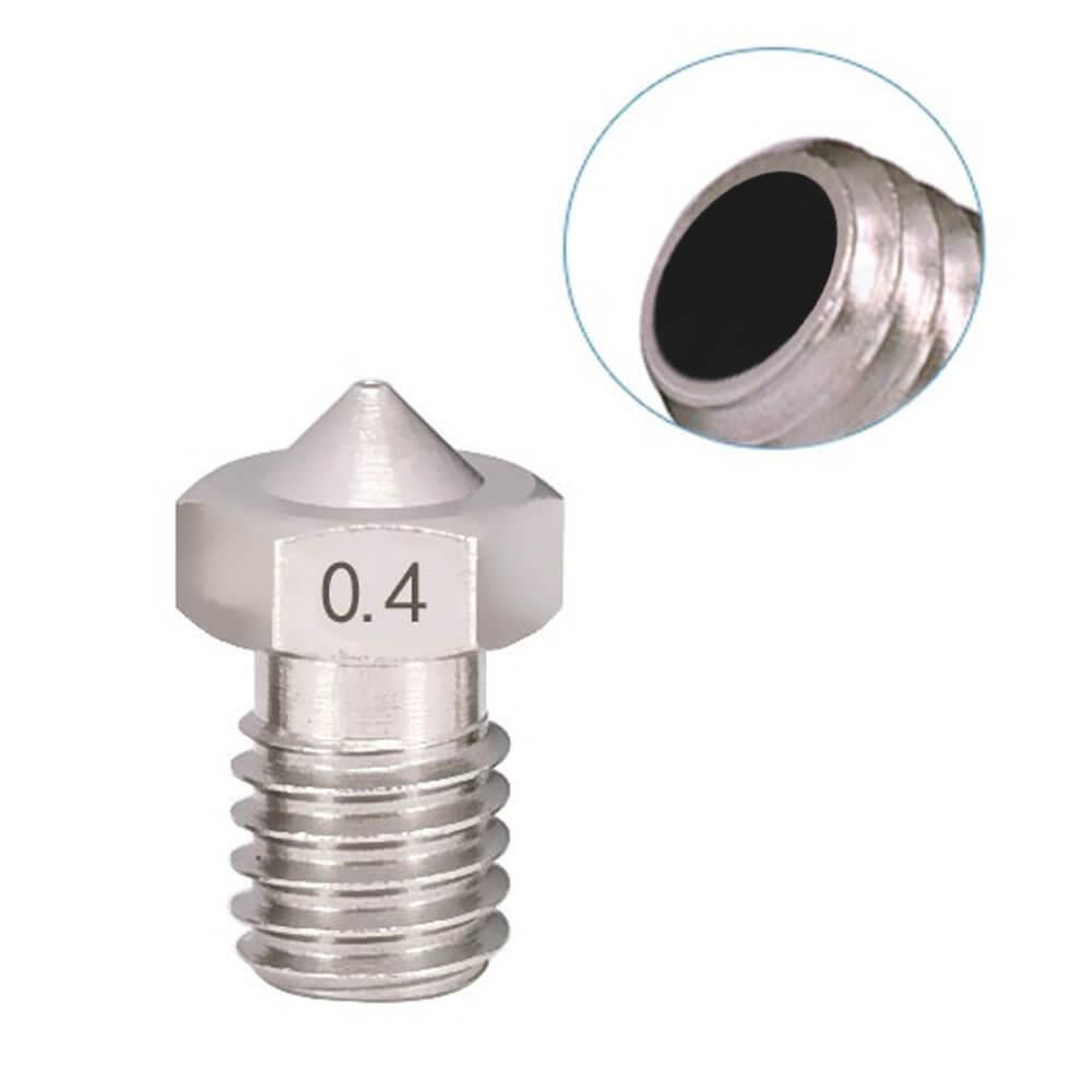 3D Yazıcı E3D V5-V6 MK8 Extruder 3mm/0.4mm Paslanmaz Çelik Nozzle M6 - GD112