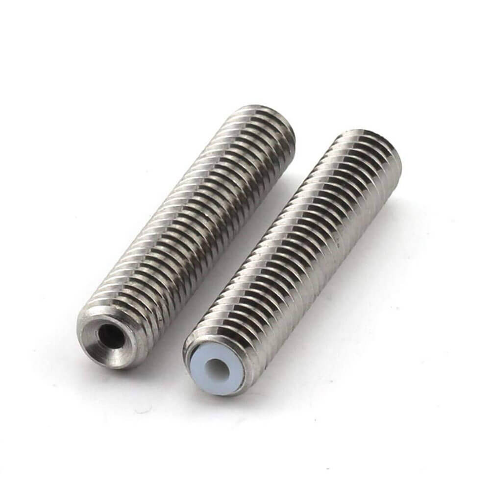 3D Yazıcı M6 Boğaz PTFE Boru Paslanmaz Çelik MK8 Besleme Tüpü Memesi Boğazı 30x6mm - GD117