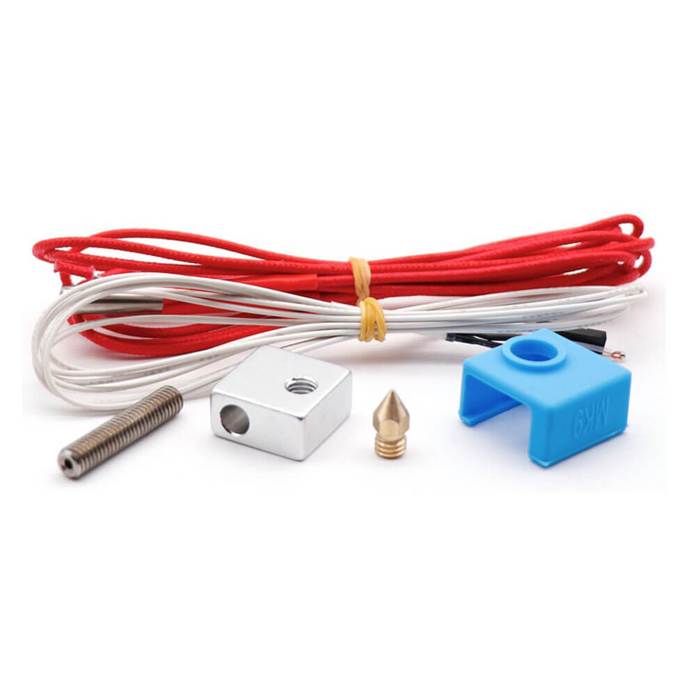 3D Yazıcı MK8 Extruder 0.4mm Nozzle Hotend Filament Isıtıcı Blok Silikon Kılıf Termistör Seti - GD115