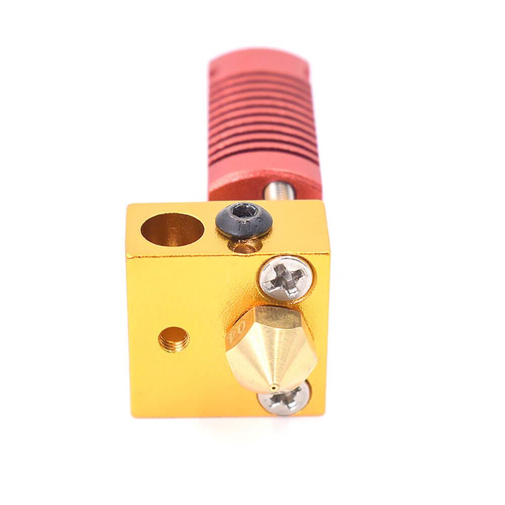 3D Yazıcı CR10 Isıtıcı Blok MK7/MK8 Baskı Kafası Bakır Renk Alüminyum Blok - GD126